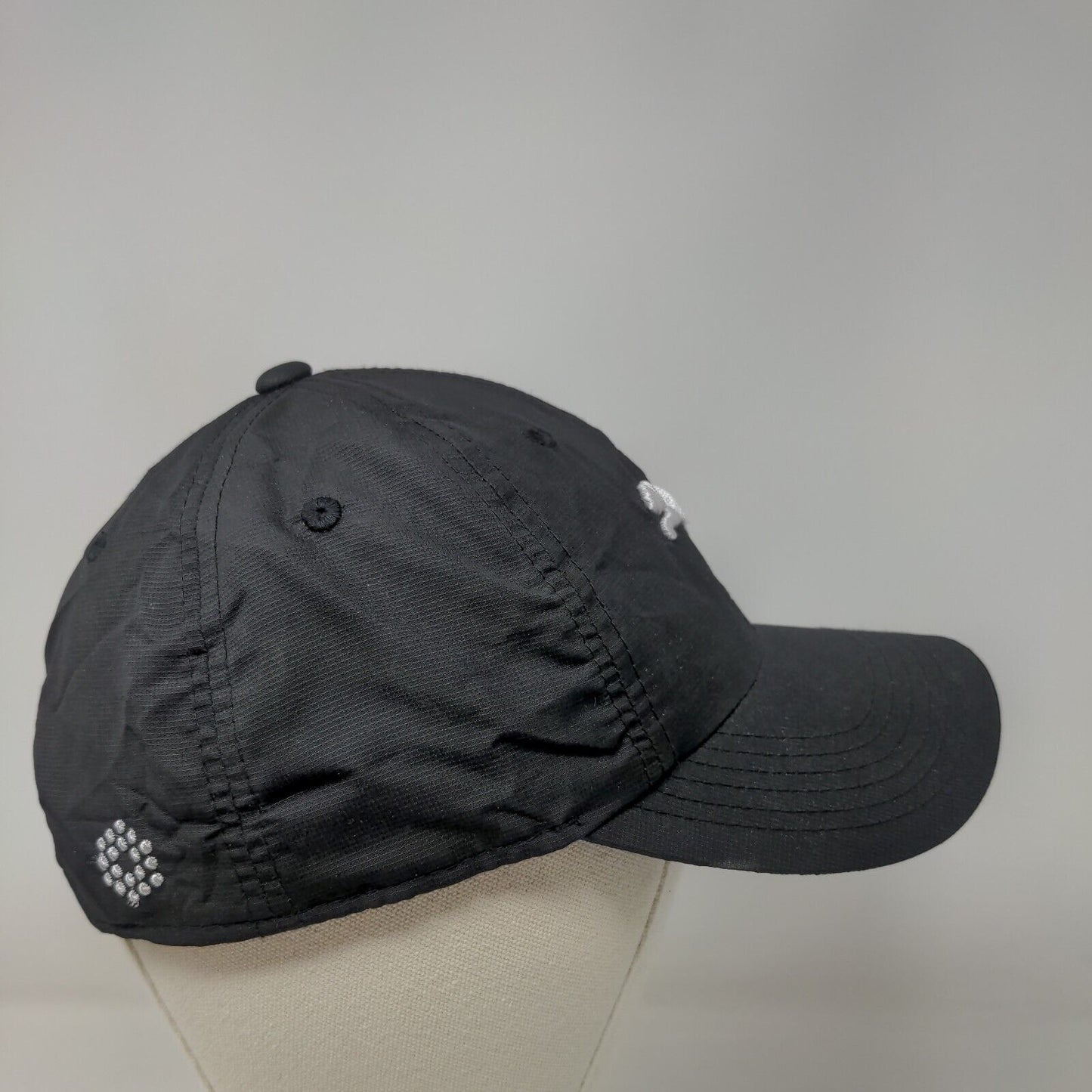 PUMA Strapback Hat Black One Size Embroidered Logo Adjustable Vent Holes