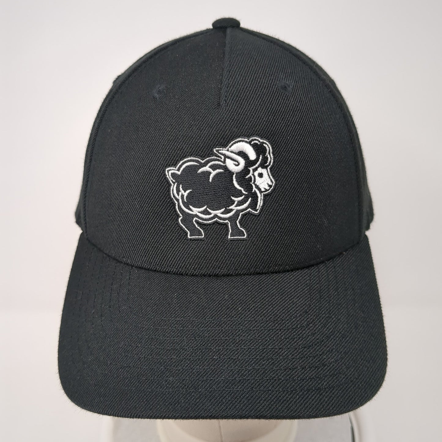 Sheep Snapback Hat Black One Size Adjustable Embroidered The Classics Yupoong