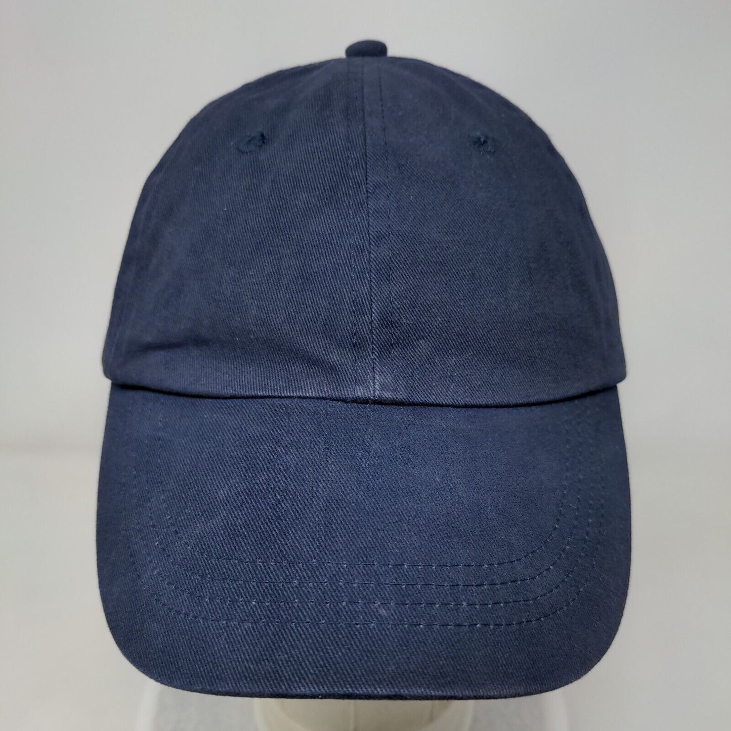 Anvil Slideback Hat Blue One Size Adjustable Solid 6 Panel Blank