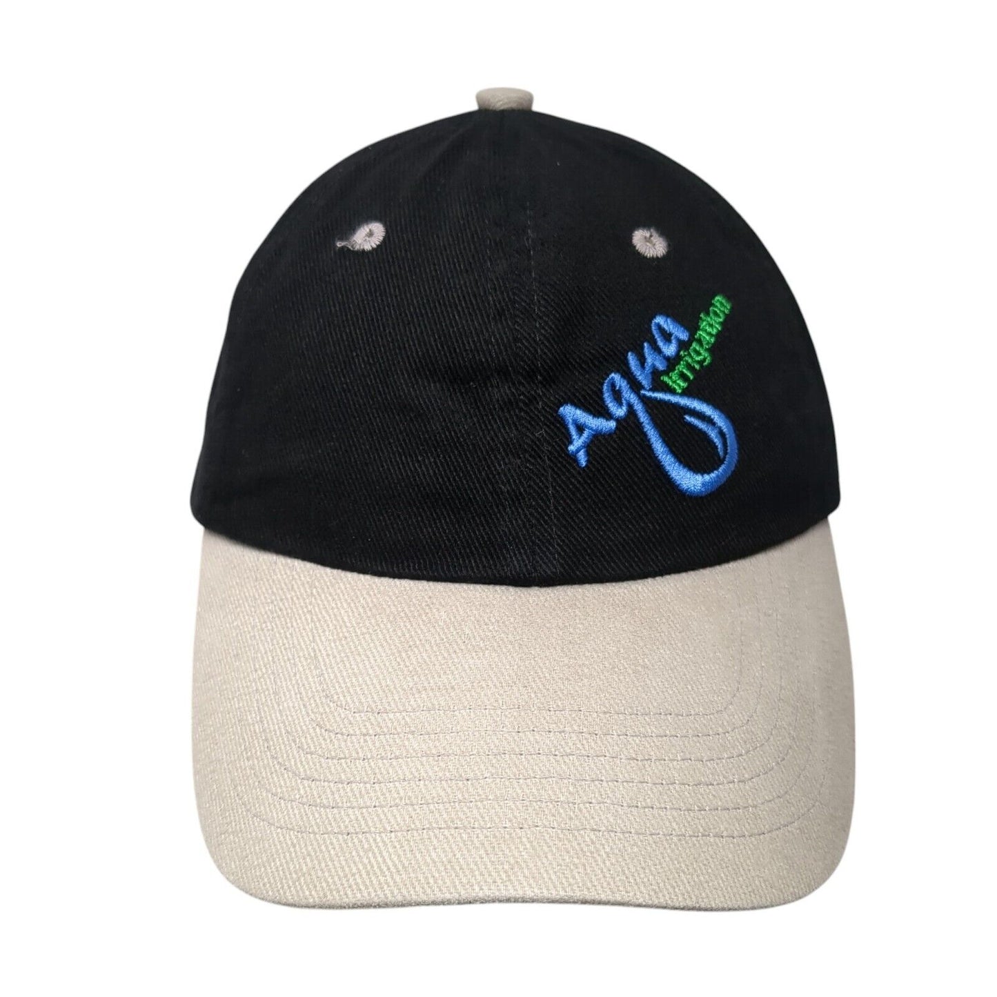 Aqua Irrigation Slideback Hat Black OSFA Embroidered Colorblock Unique
