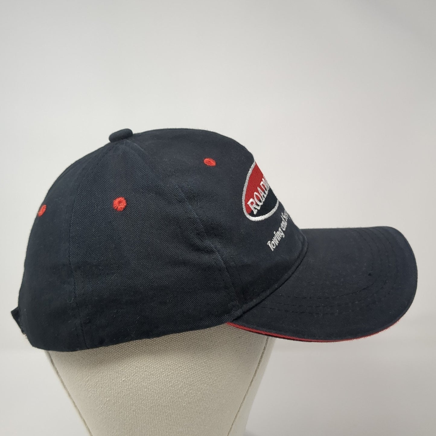 Roadmaster Strapback Hat Black One Size Adjustable Embroidered 6 Panel