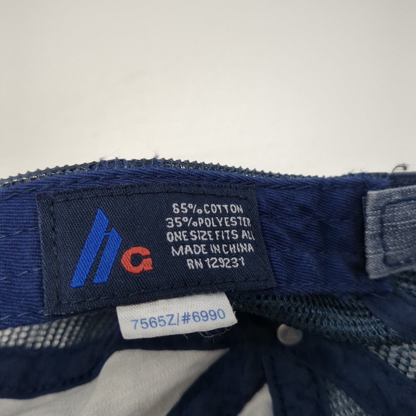 #boymom Strapback Trucker Hat Blue One Size Adjustable Mesh Back HG