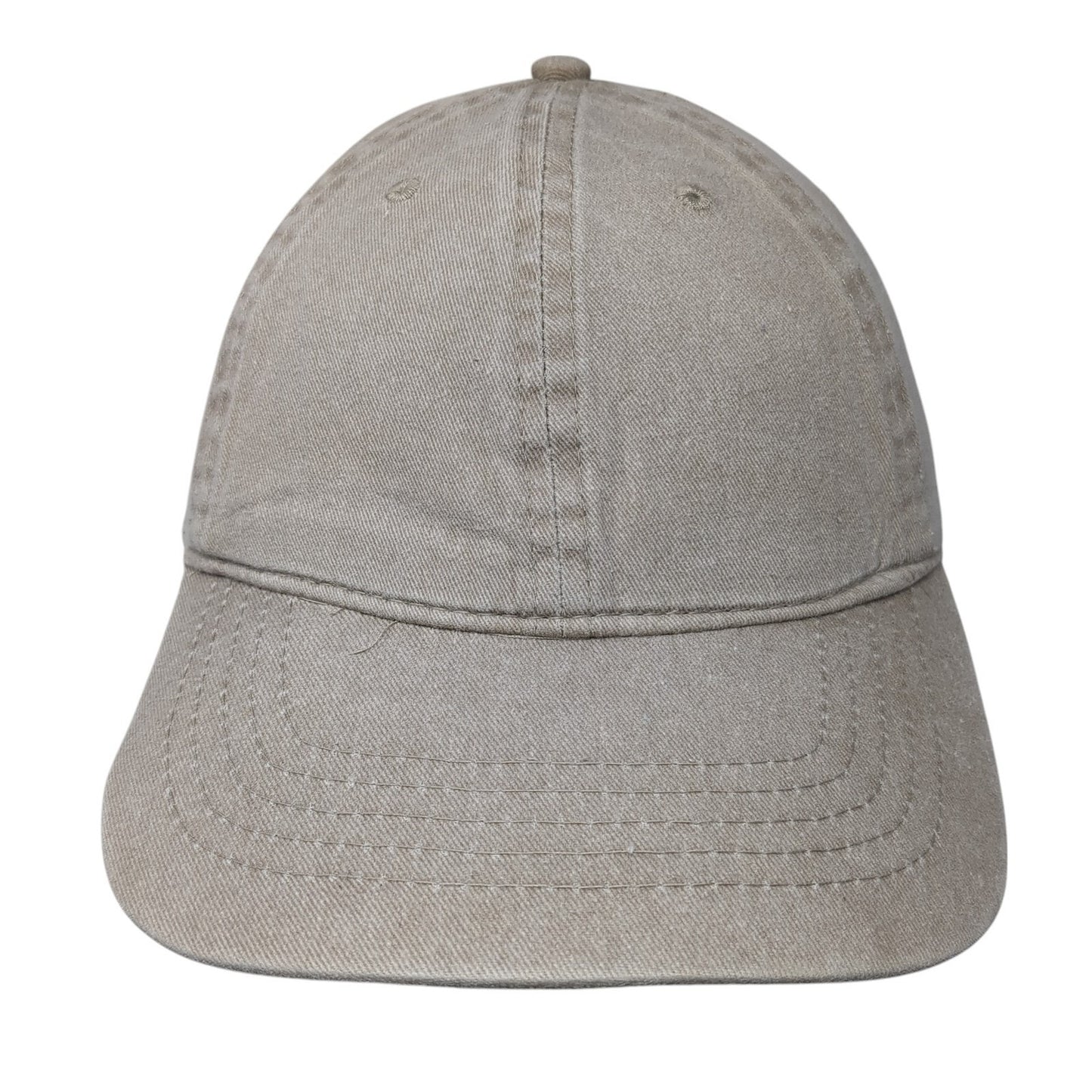 Unbranded Strapback Baseball Cap Brown One Size Adjustable 6 Panel Blank