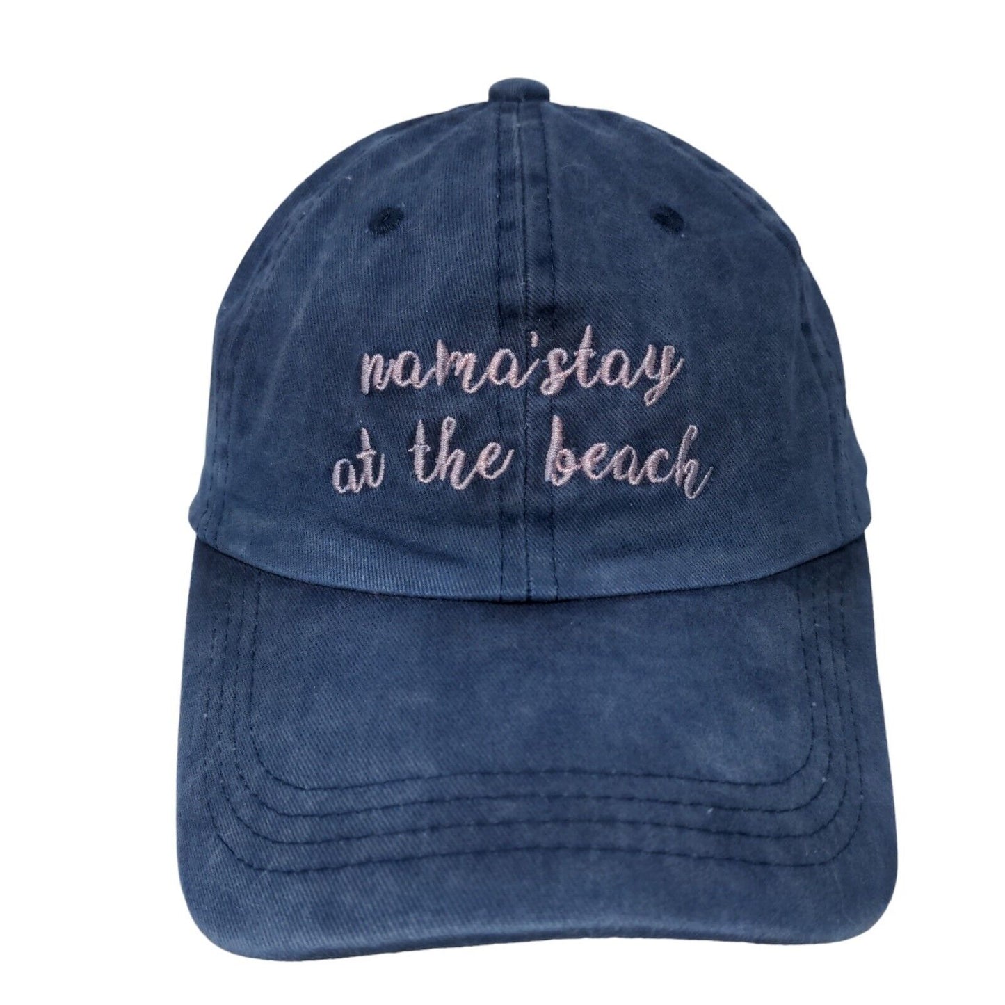 Unbranded Women's Slideback Hat Blue Embroidered Logo Mama Stay At The Beach