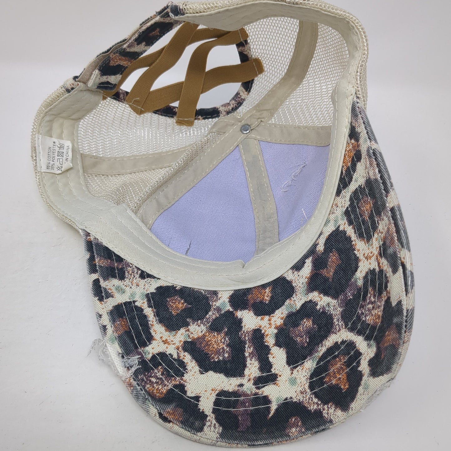 Beck's Strapback Baseball Cap Multicolor One Size Adjustable Mesh Back Leopard