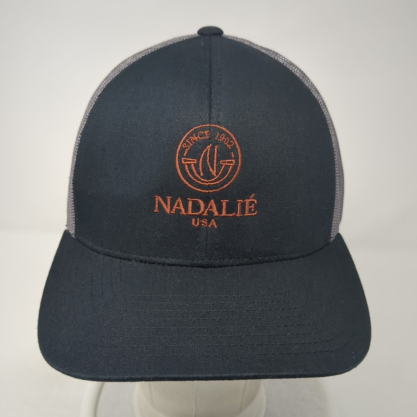 Nadalie USA Snapback Trucker Hat Black OS Adjustable Mesh Back Pacific Headwear