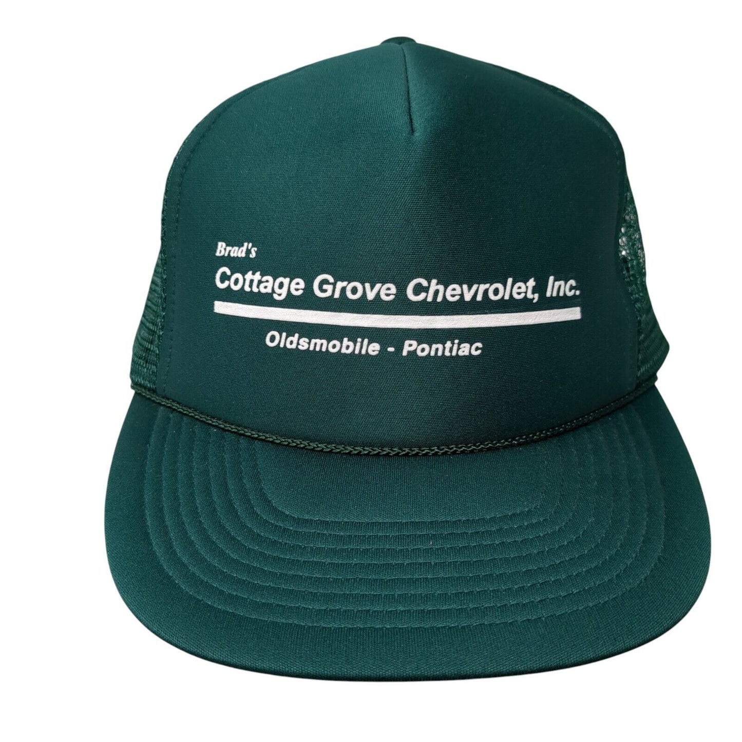 Brad's Cottage Grove Chevrolet Inc Rope Trucker Hat Green OSFA Mesh Back