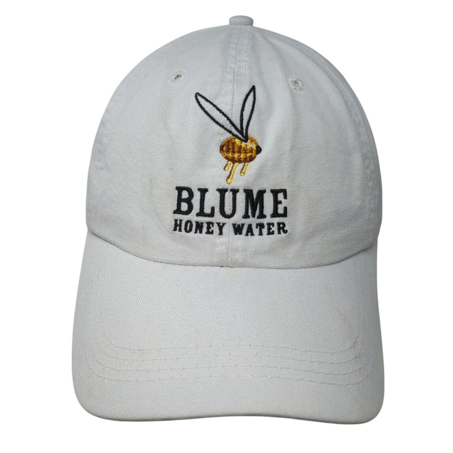 Blume Honey Water Slideback Baseball Cap White One Size Adjustable Embroidered