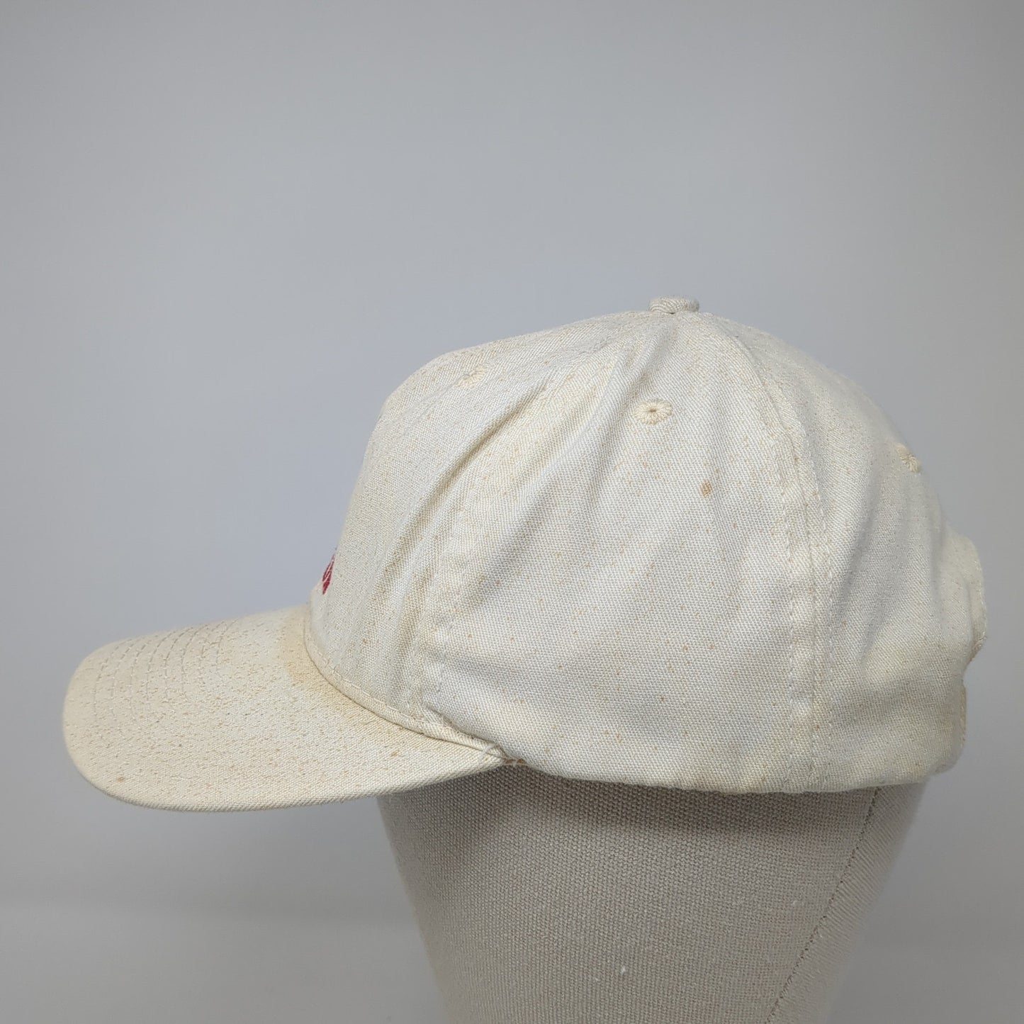 PGA Tour Logo Slideback Hat White One Size Adjustable Leather Strap