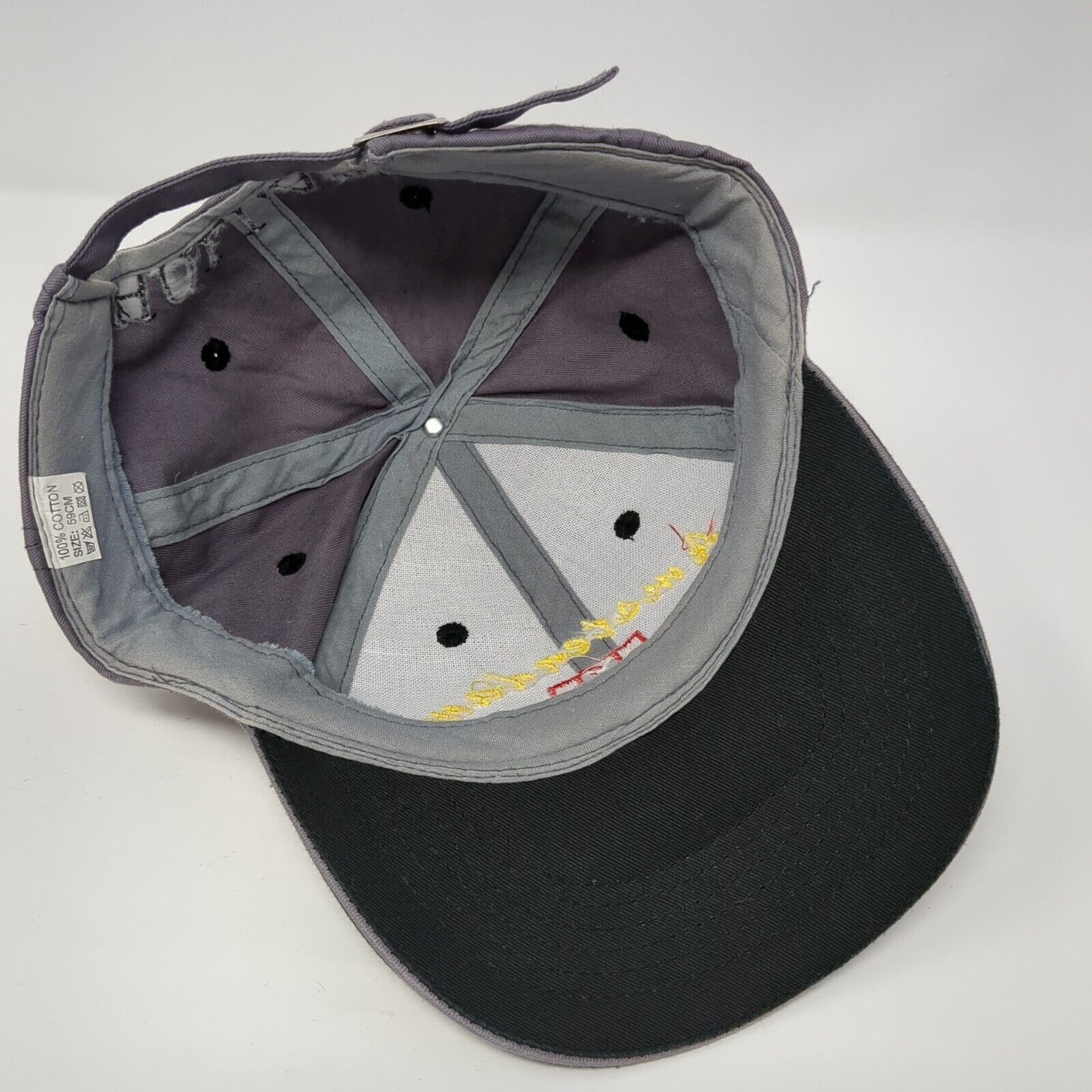 Amsterdam Holland Slideback Hat Gray Size 59cm Adjustable Embroidered Cotton