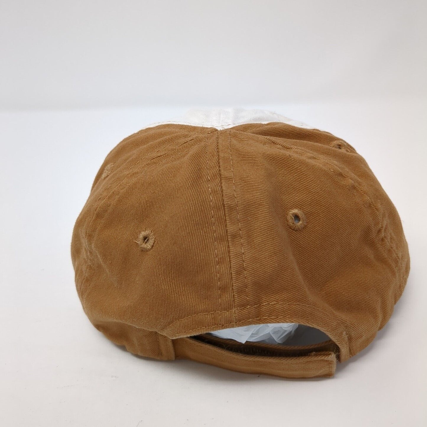 Carhartt 1889 Strapback Hat Brown One Size Adjustable Colorblock 6 Panel