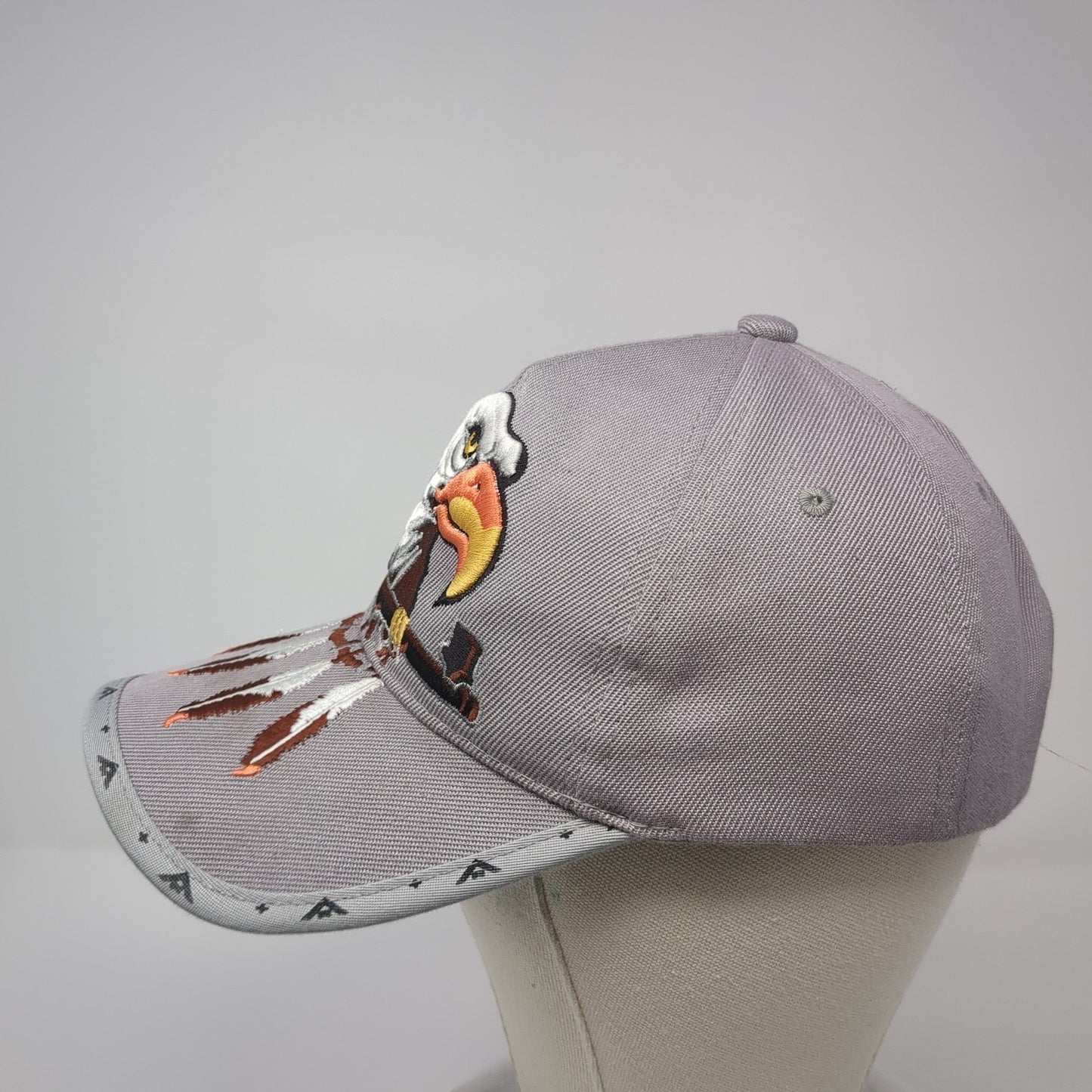 American Eagle Native Pride Baseball Cap Gray OS Adjustable Embroidered CTS