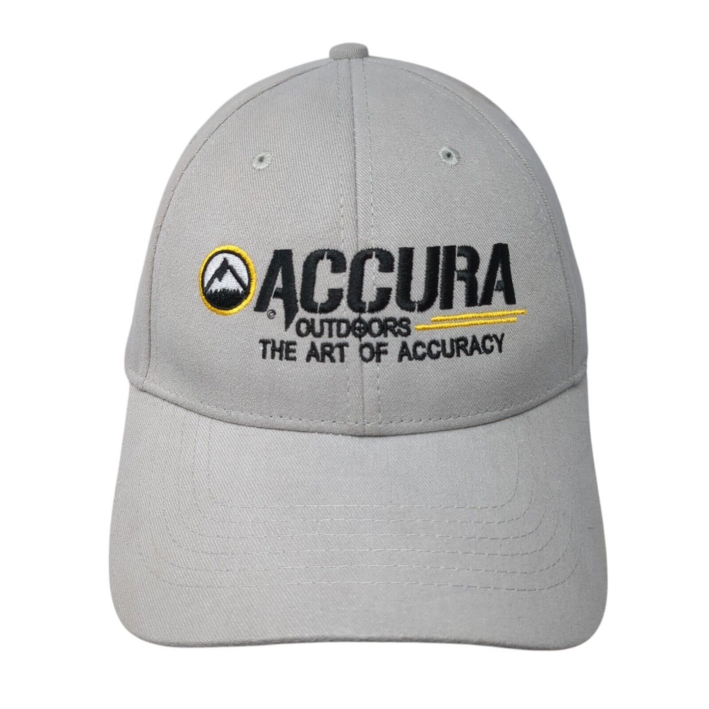 Accura Outdoors Strapback Hat Gray OSFA Embroidered Premium Bullets