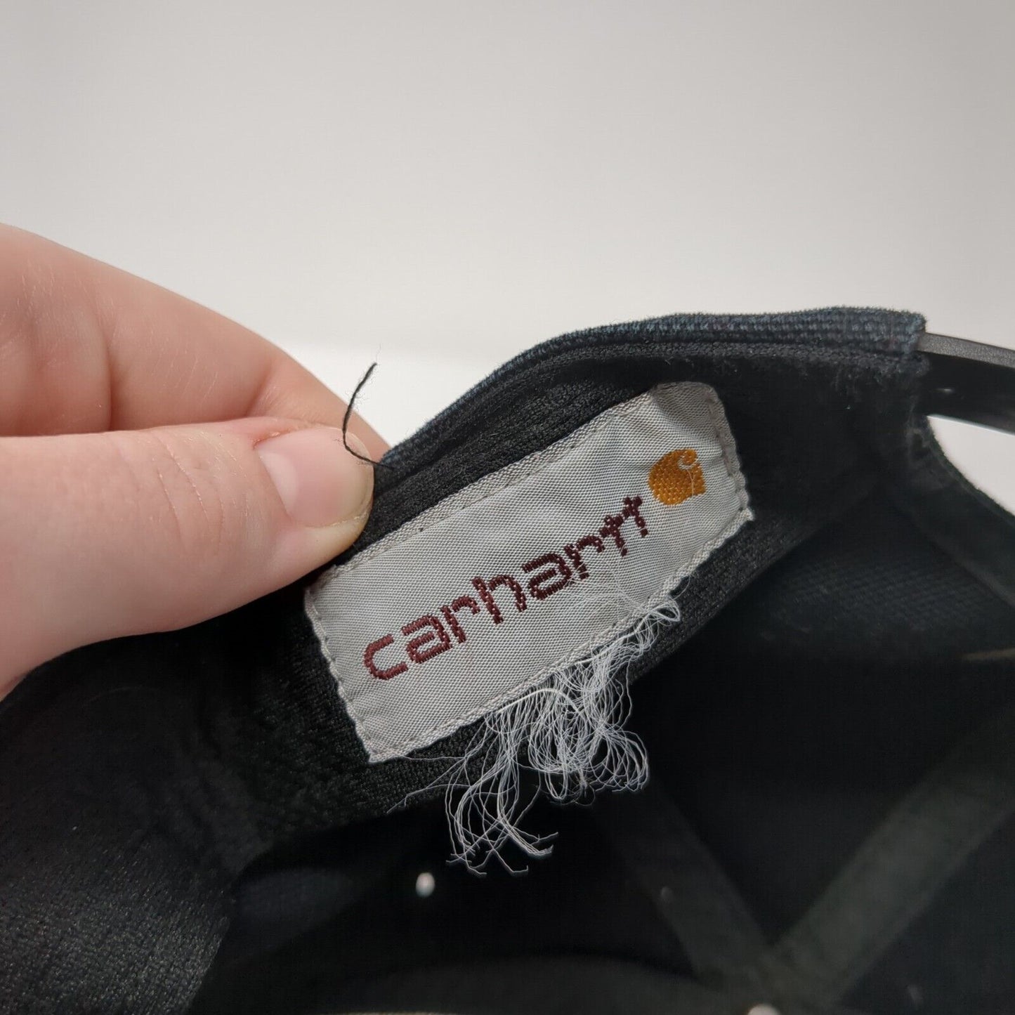 Carhartt Snapback Hat Black One Size Adjustable Embroidered Logo 6 Panel