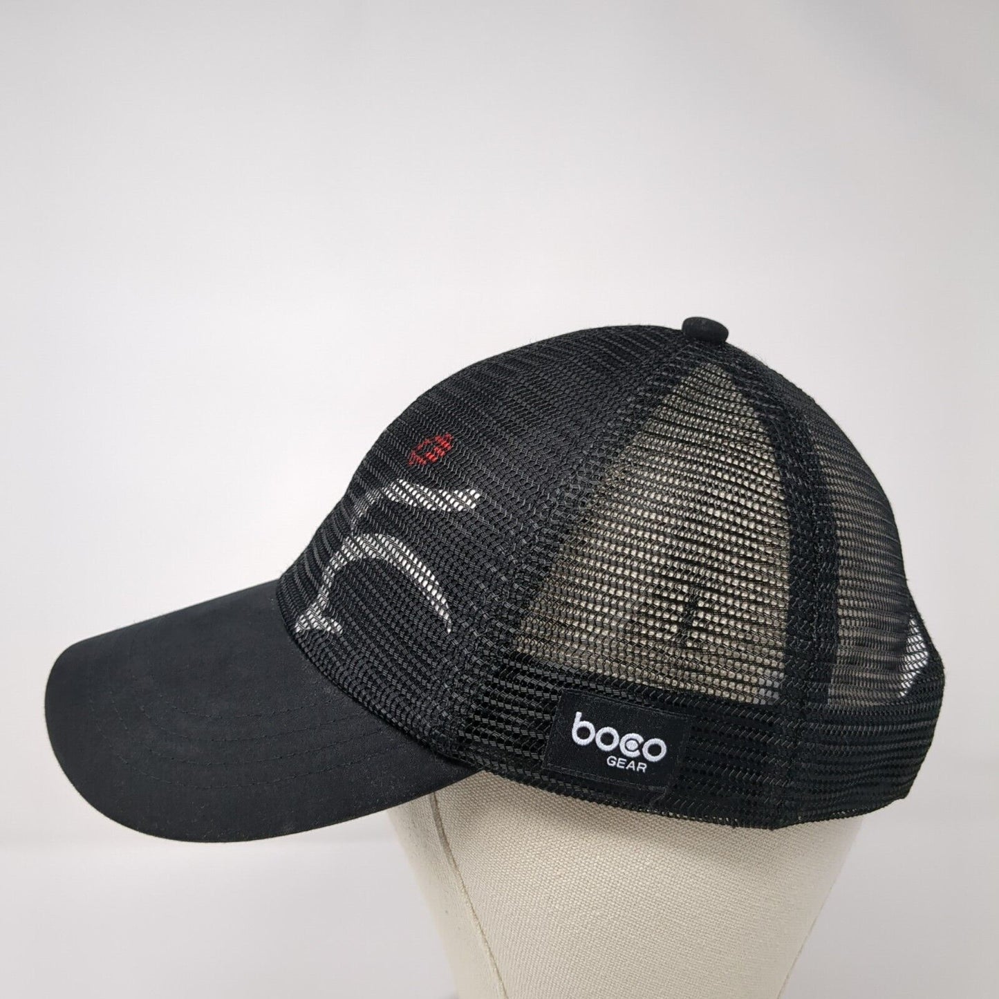 Balega Snapback Trucker Hat Black One Size Mesh Back Solid Boco Gear