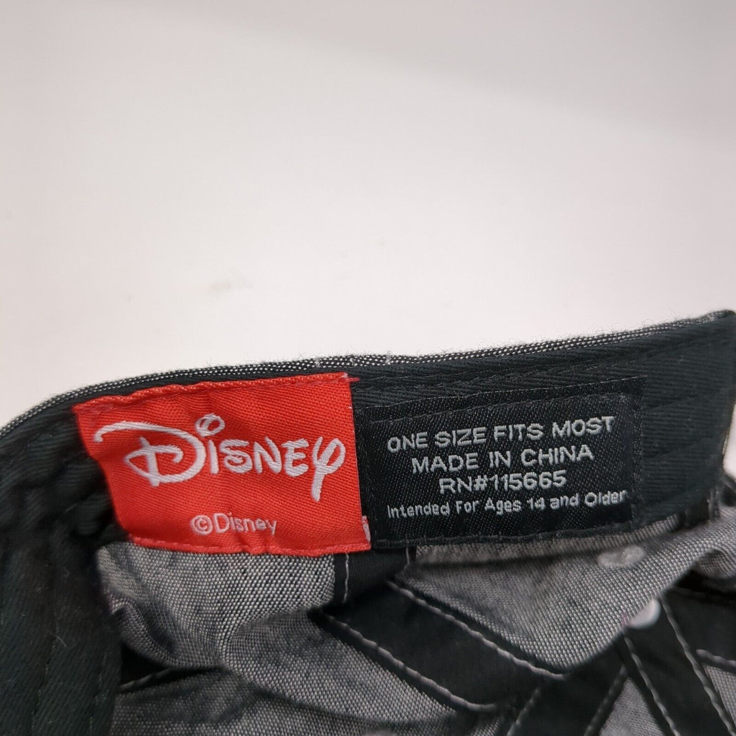 Mickey Mouse Slideback Hat Gray One Size Adjustable Disney 6 Panel