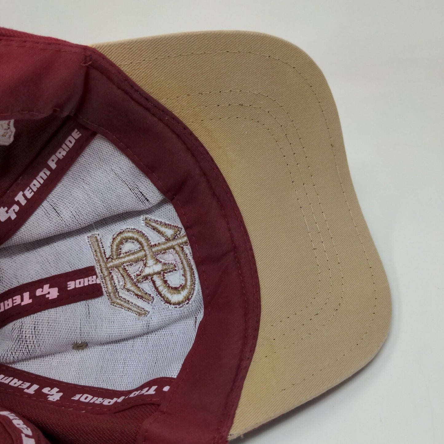 Team Pride Men's Strapback Hat Red Florida State Seminoles Embroidered Logo
