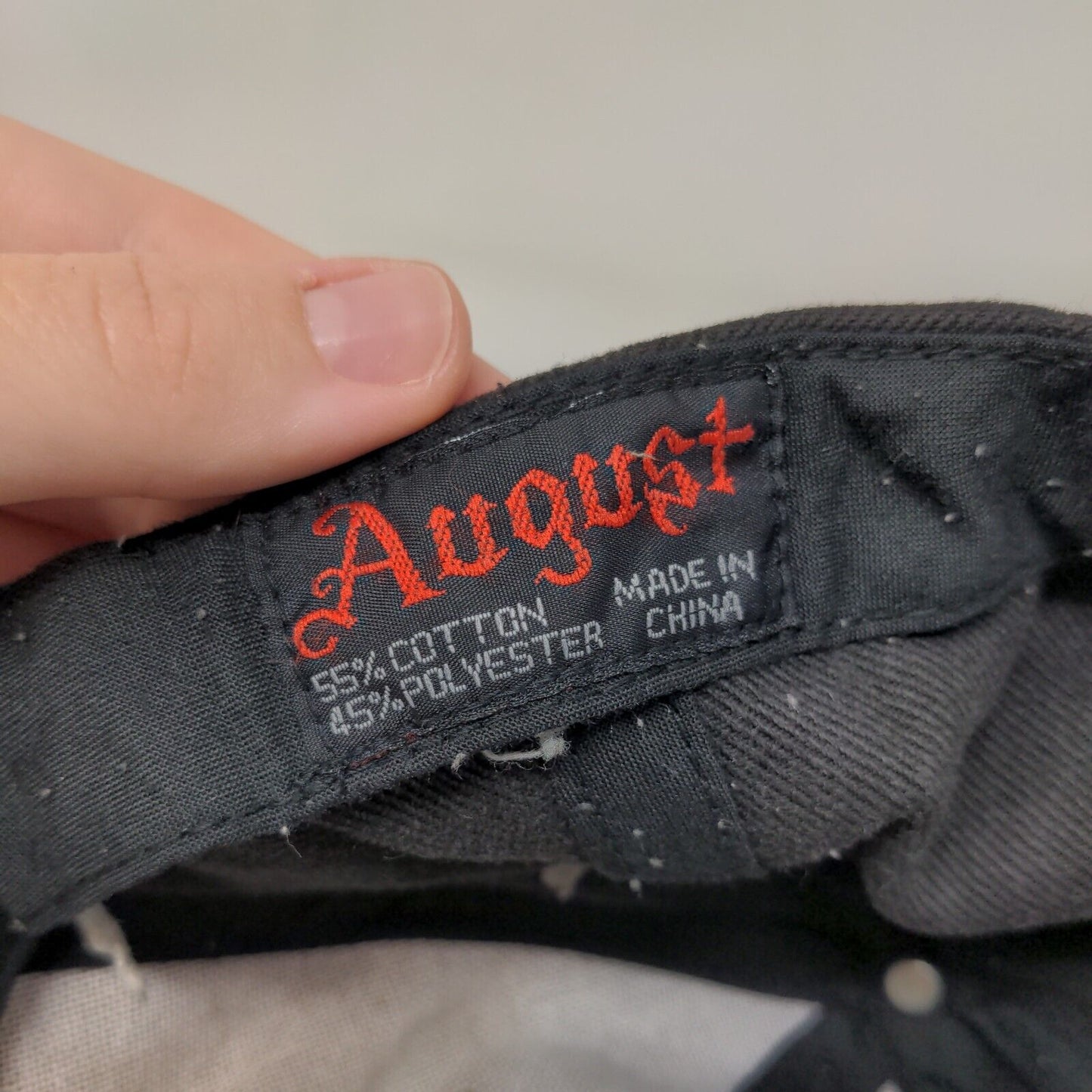 Got Fish Strapback Hat Black One Size Embroidered Adjustable August