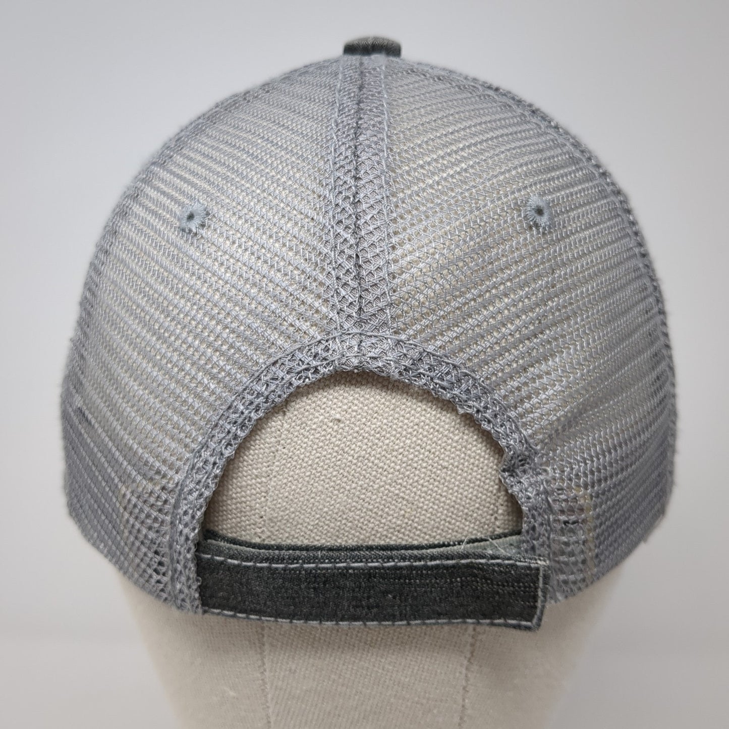 Soccer Hair Don't Care Strapback Trucker Hat Gray One Size Mesh Back