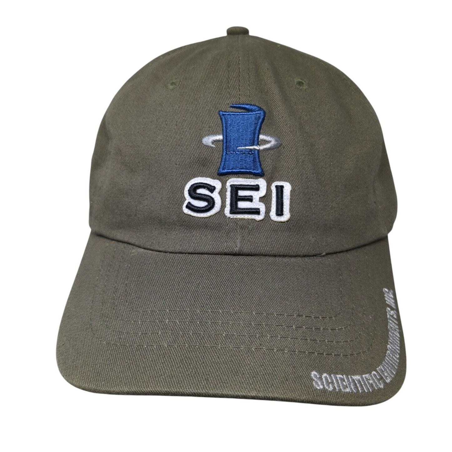 SEI Scientific Environments Inc Slideback Hat Green One Size Adjustable Cotton