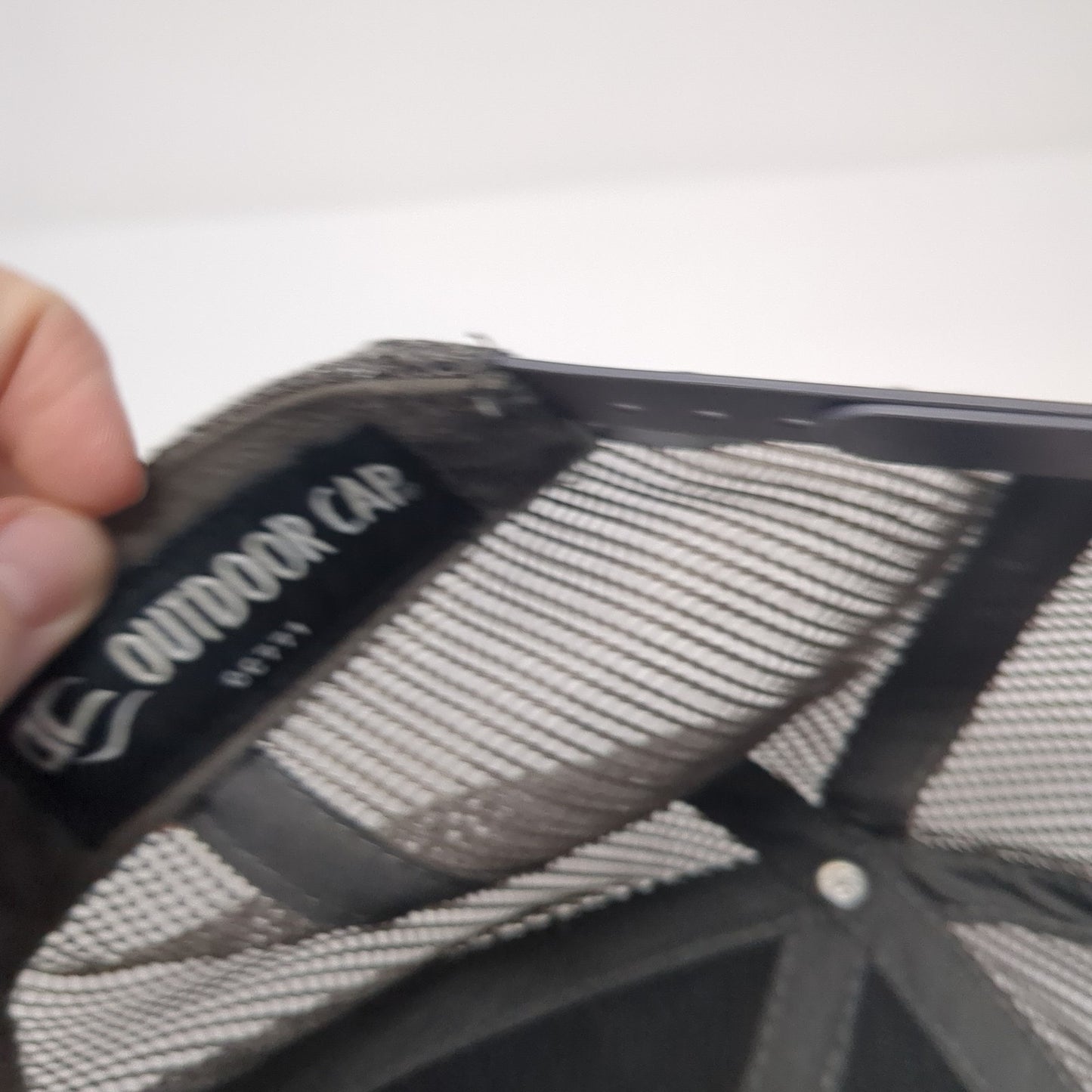 SE Schaffer Electric Snapback Trucker Hat Black One Size Mesh Back