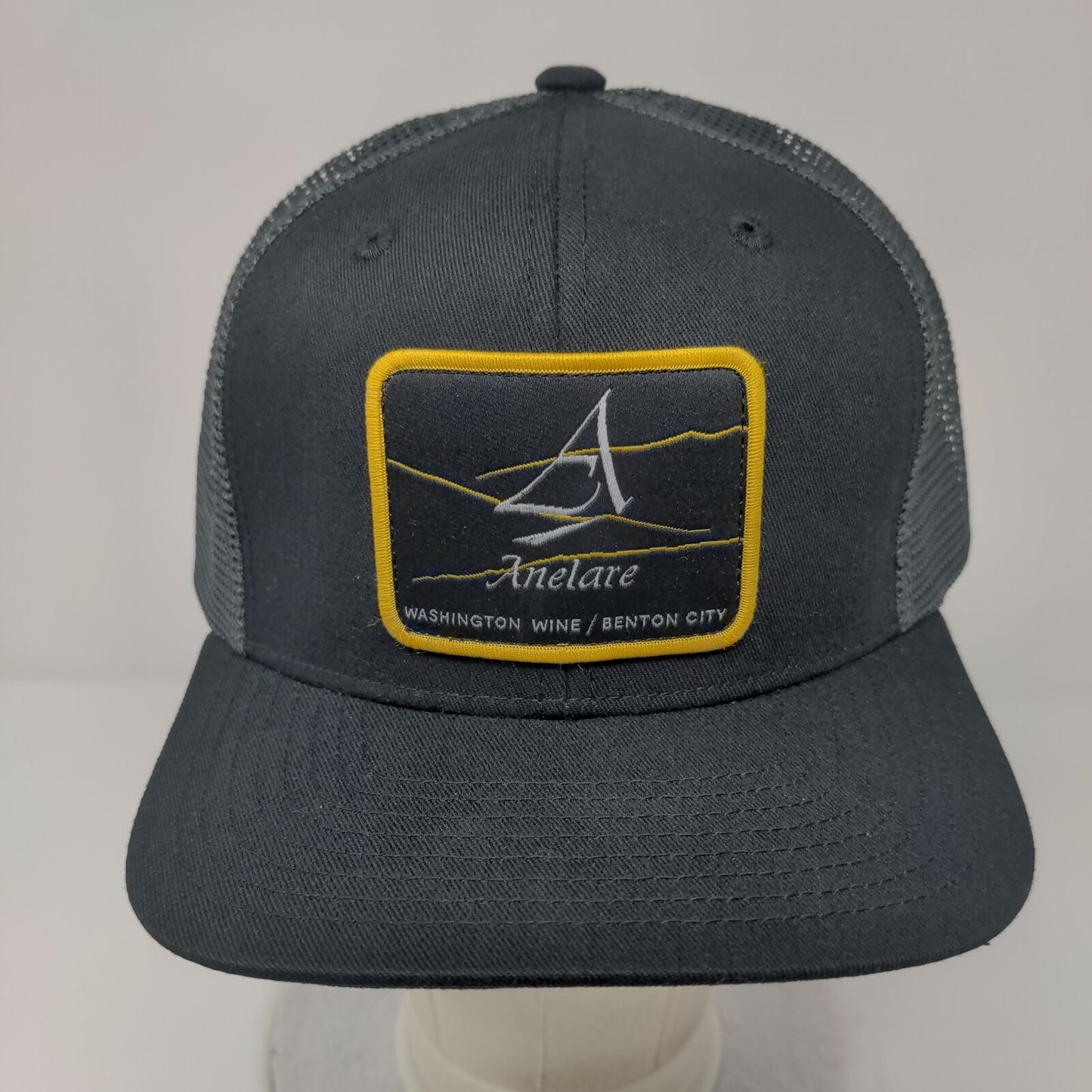 Anelare Washington Wine Snapback Trucker Hat Black One Size Adjustable