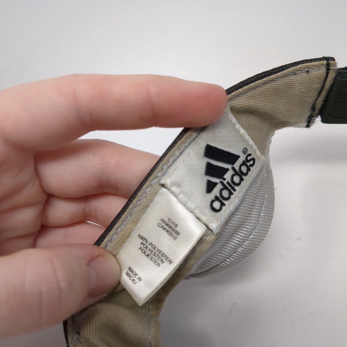 Adidas Strapback Golf Sun Visor Black One Size Adjustable Embroidered Polyester