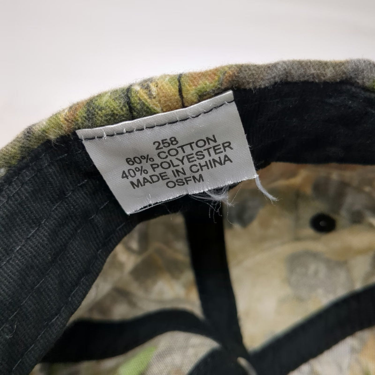 Mossy Oak Baseball Cap Green One Size Camo Strapback Hunting Fishing Hat Logo