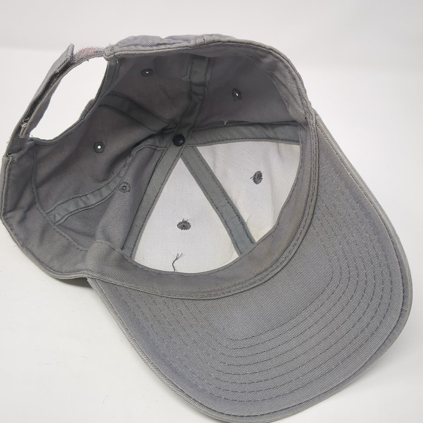 Unbranded Strapback Hat Gray One Size Solid Adjustable Blank Outdoor