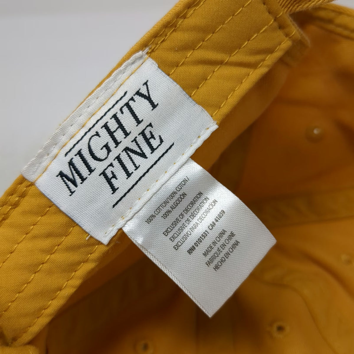 Mighty Fine Baseball Cap Yellow One Size Cactus Desert Embroidered Slideback Hat