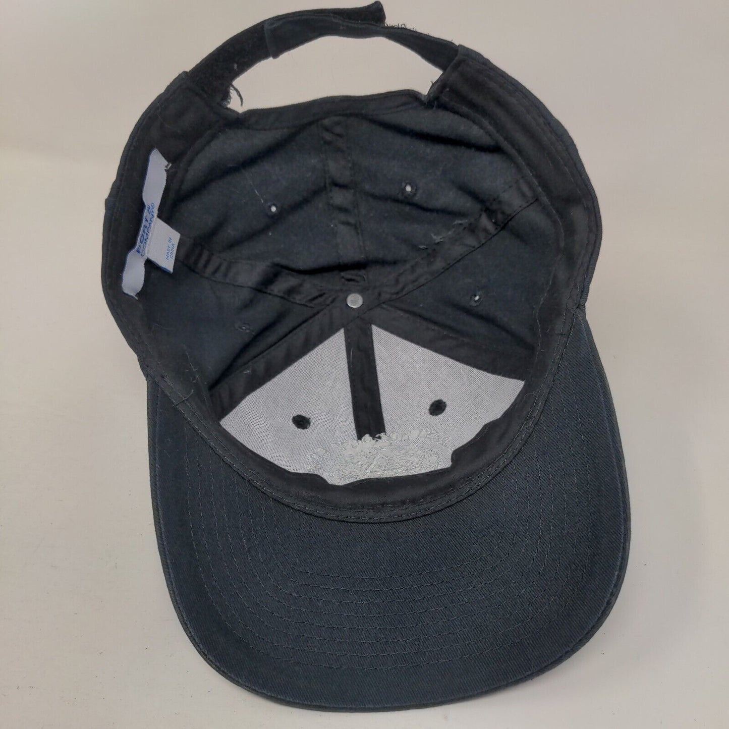 Anthology Co. Strapback Hat Blue One Size Adjustable Embroidered Port & Company