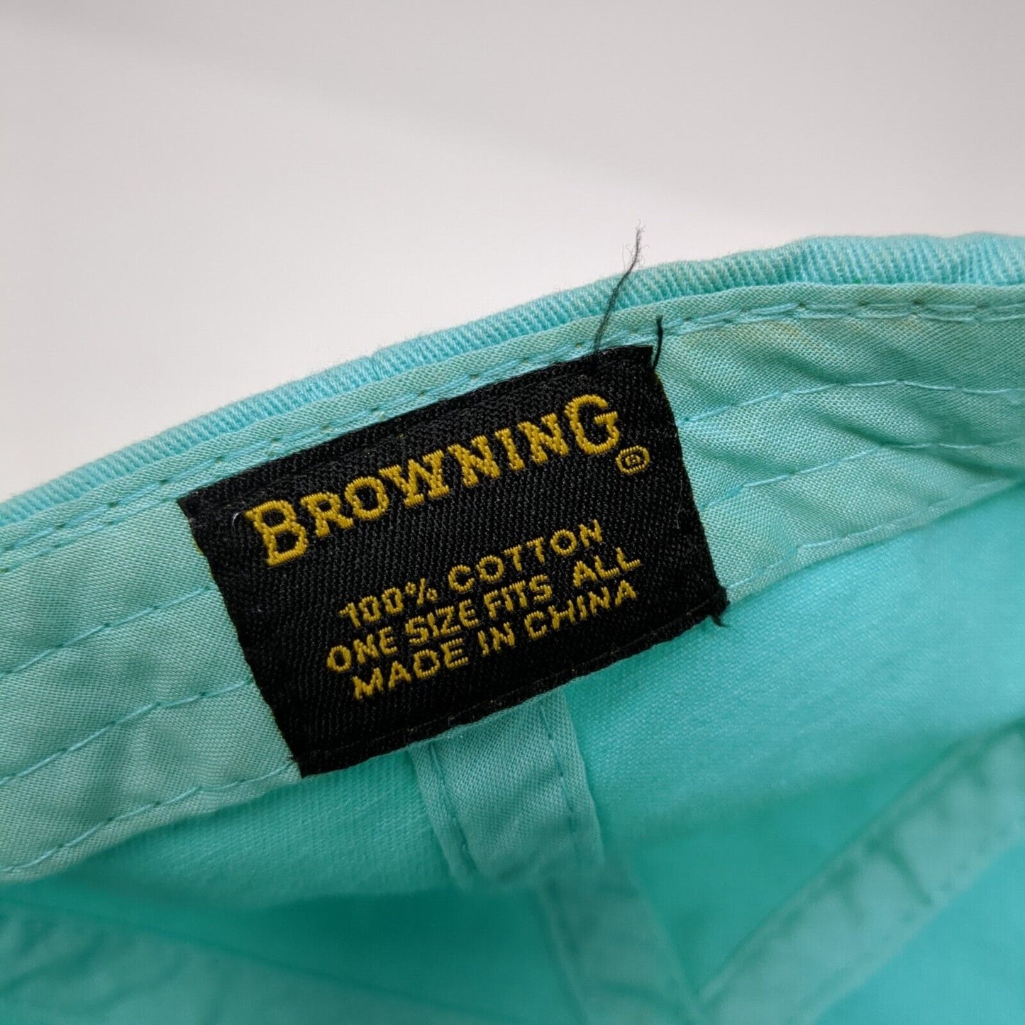 Browning Strapback Hat Blue One Size Adjustable Embroidered 6 Panel Cotton