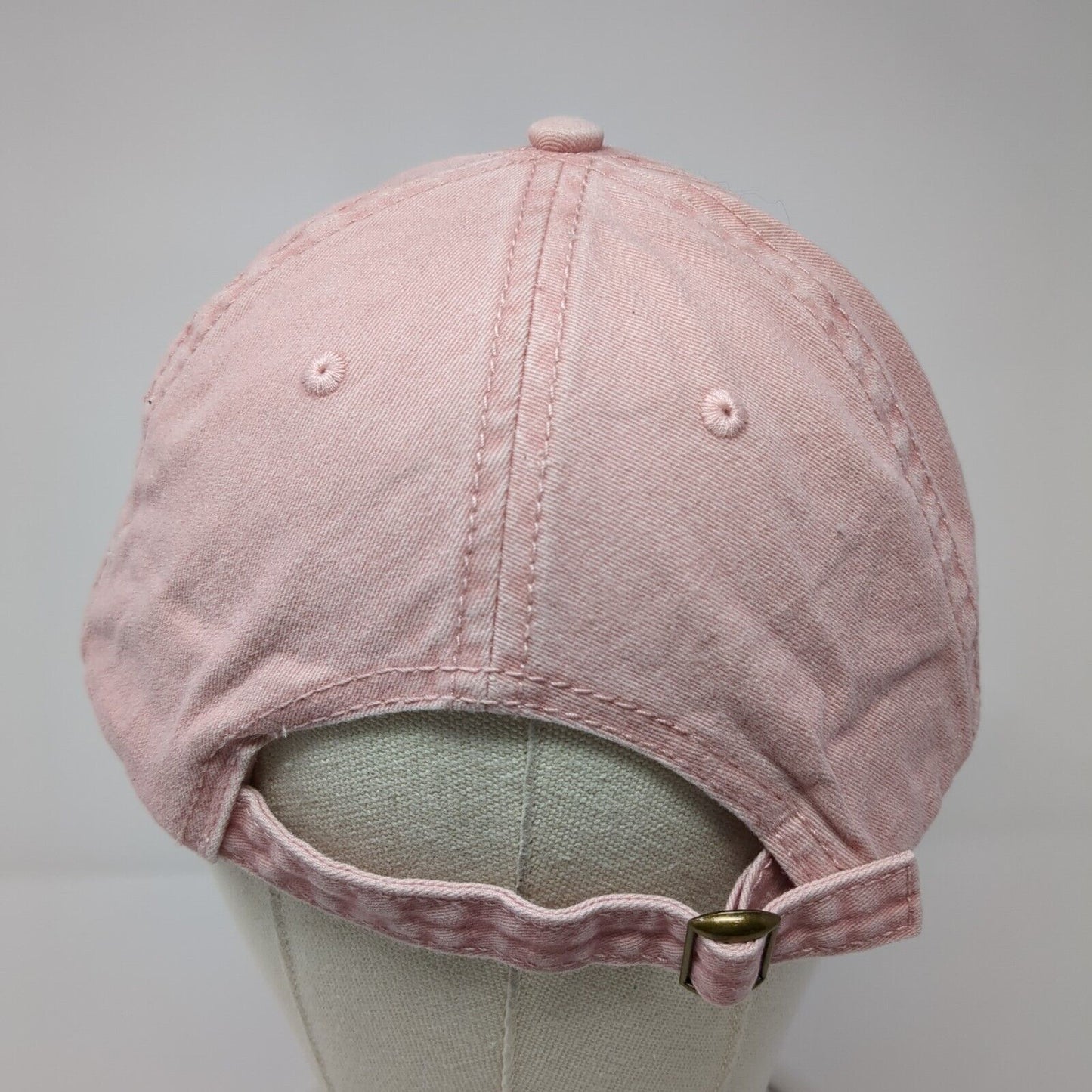 Unbranded Slideback Hat Pink One Size Adjustable Vented Holes 6 Panel Blank