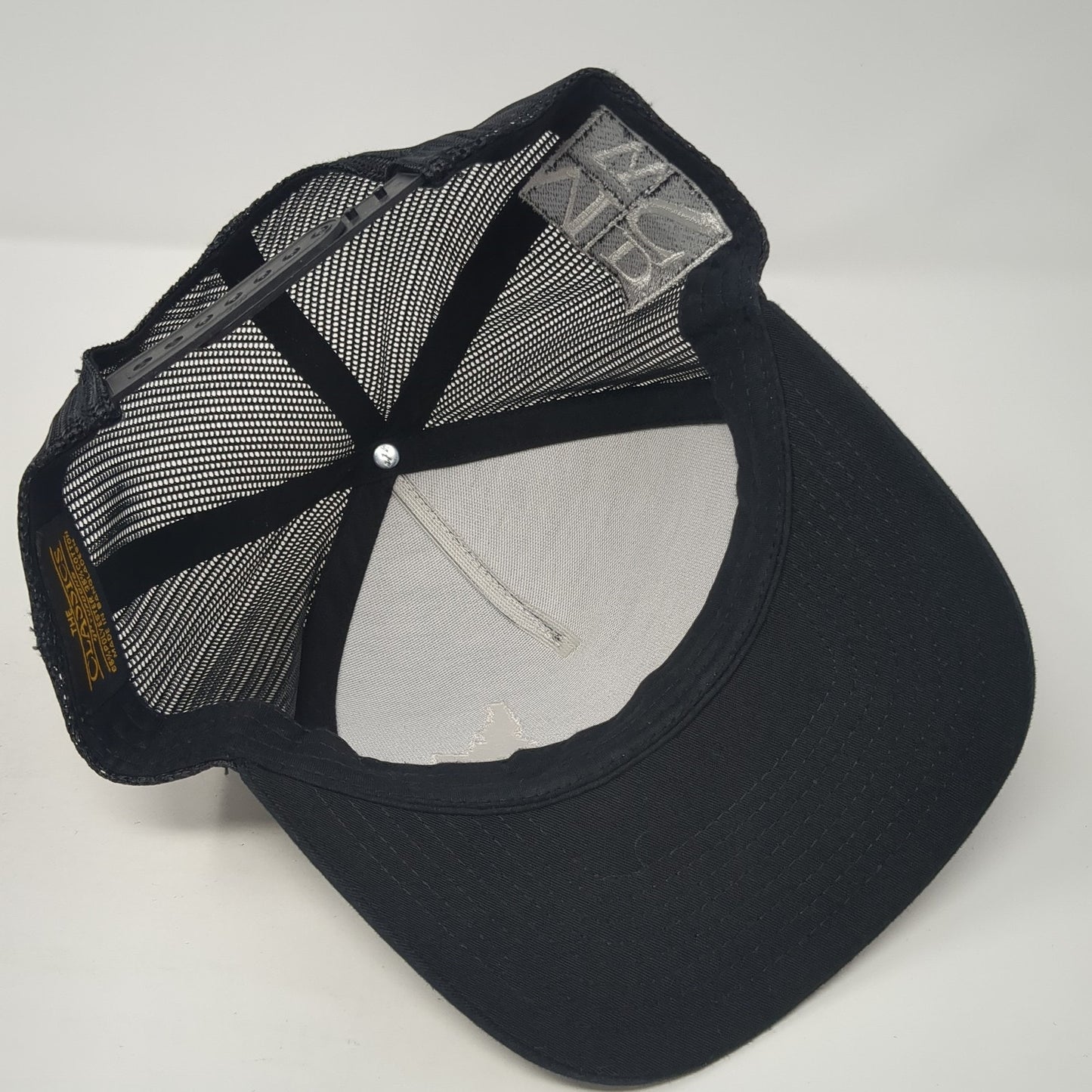 Built For Idaho Snapback Mesh Back Trucker Hat Black One Size Embroidered