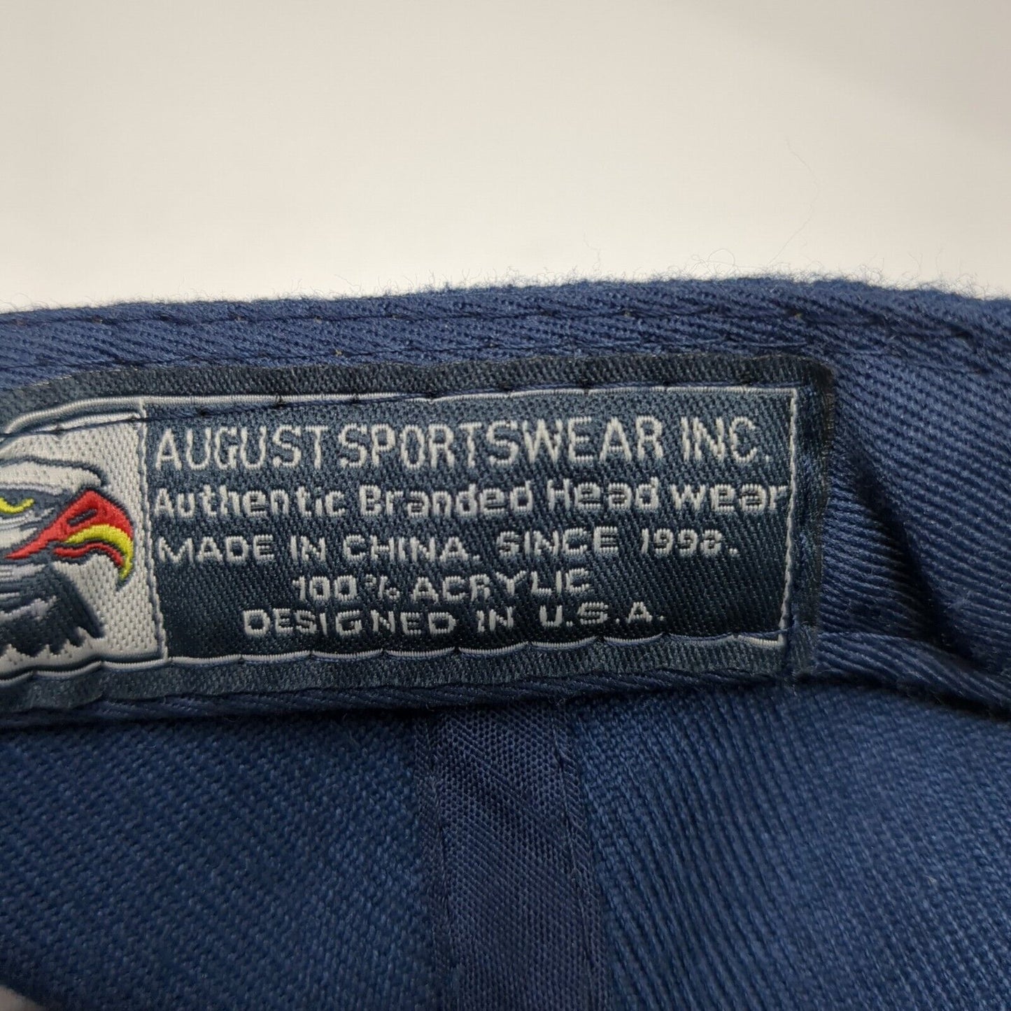 US Navy American Flag Strapback Hat Blue OS Adjustable Embroidered Patriotic