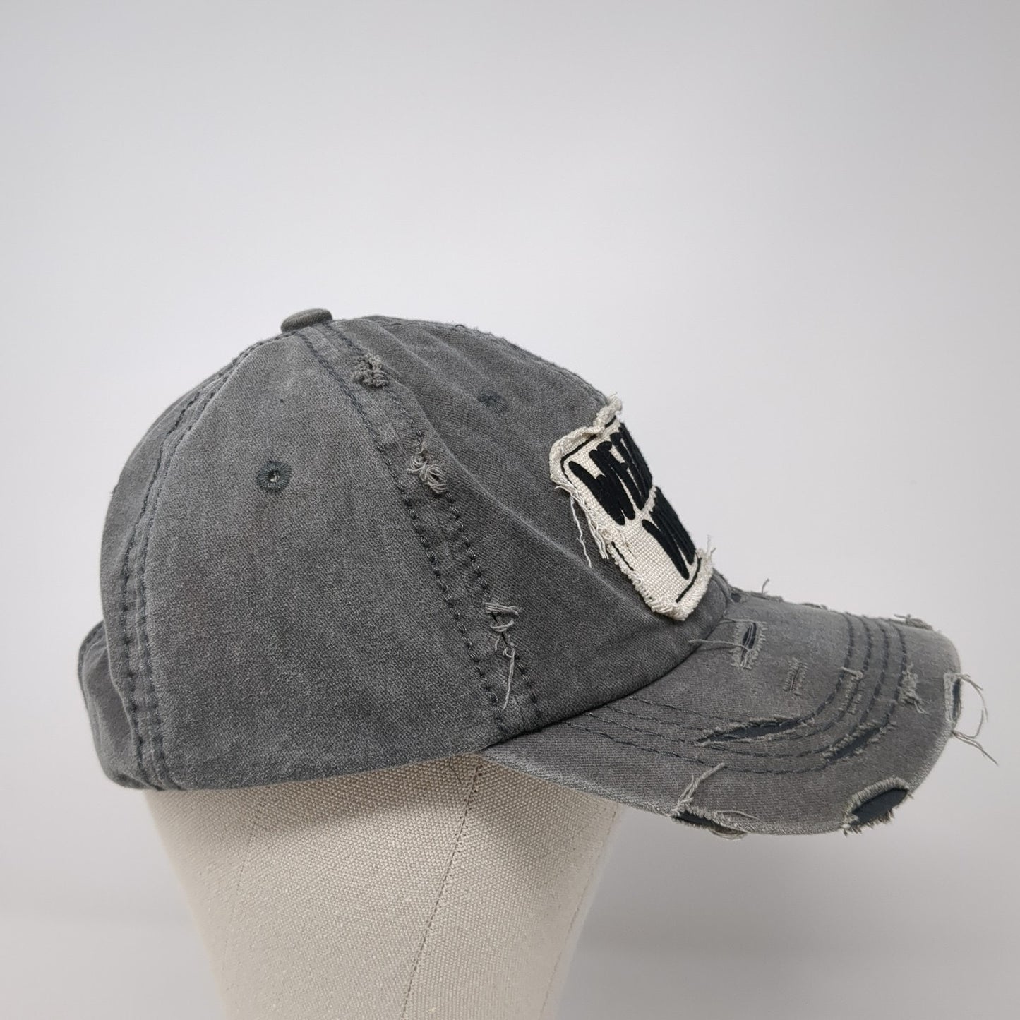 Weekend Vibes Strapback Hat Gray One Size 4350 District Distressed