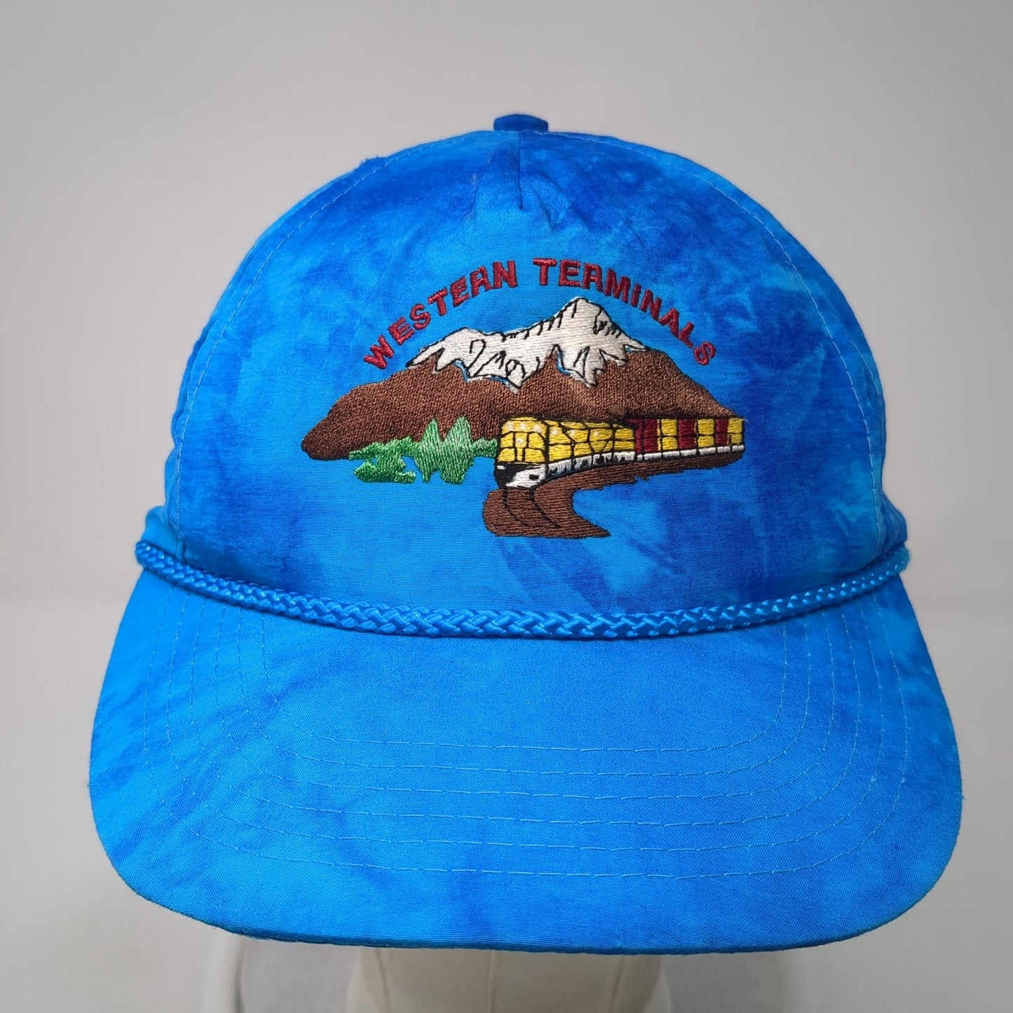 Western Terminals Snapback Hat Blue One Size Adjustable Embroidered