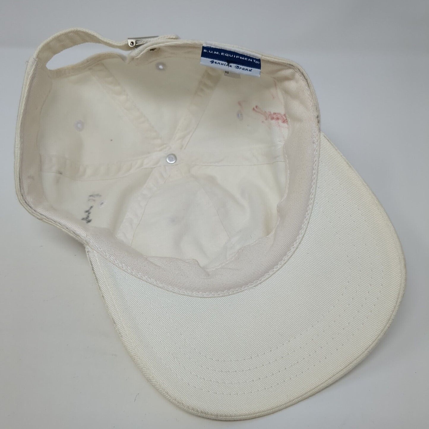 B.U.M Equipment Slideback Hat White One Size Adjustable Autographed Blank