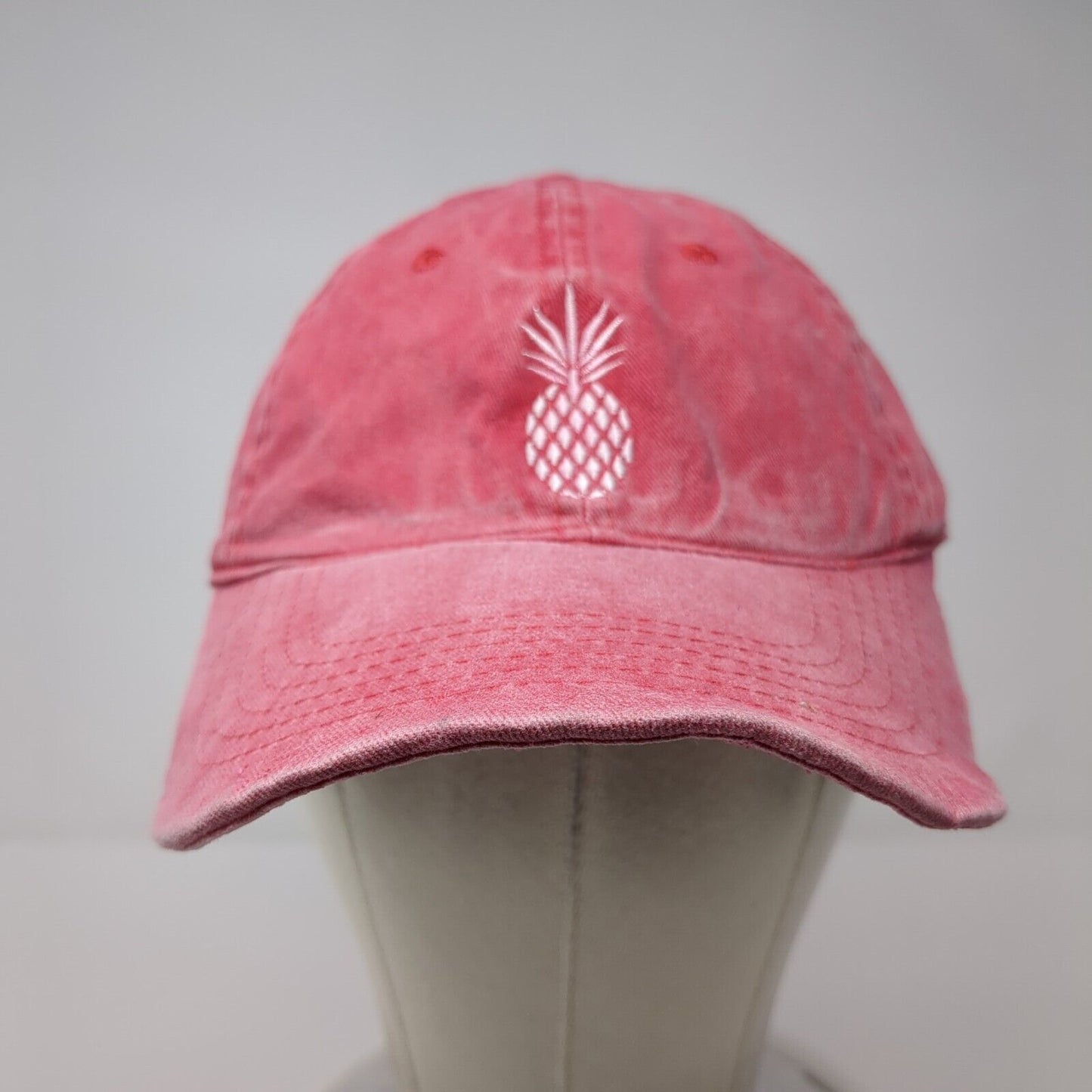 Pineapple Slideback Hat Red One Size Embroidered Adjustable 6 Panel
