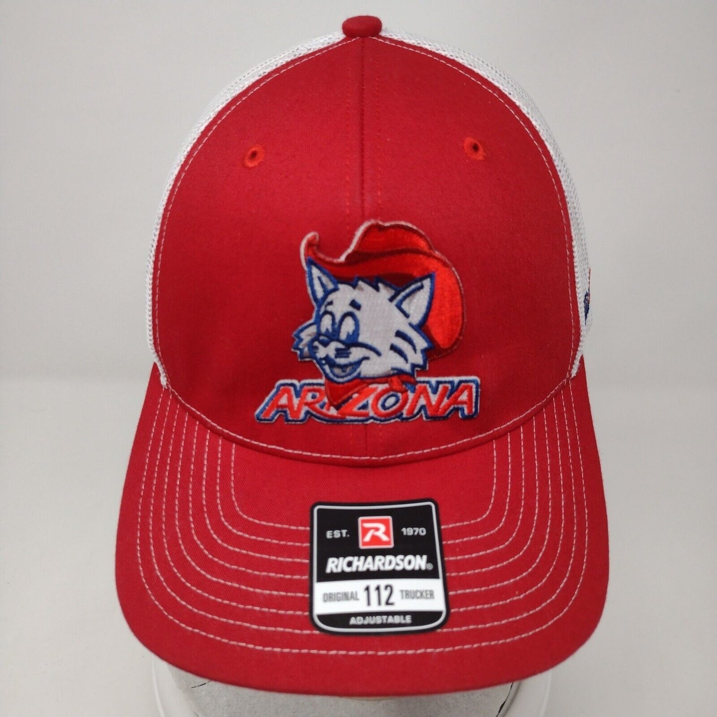 Arizona Go Big 2023 Snapback Trucker Hat Red One Size Mesh Back Richardson