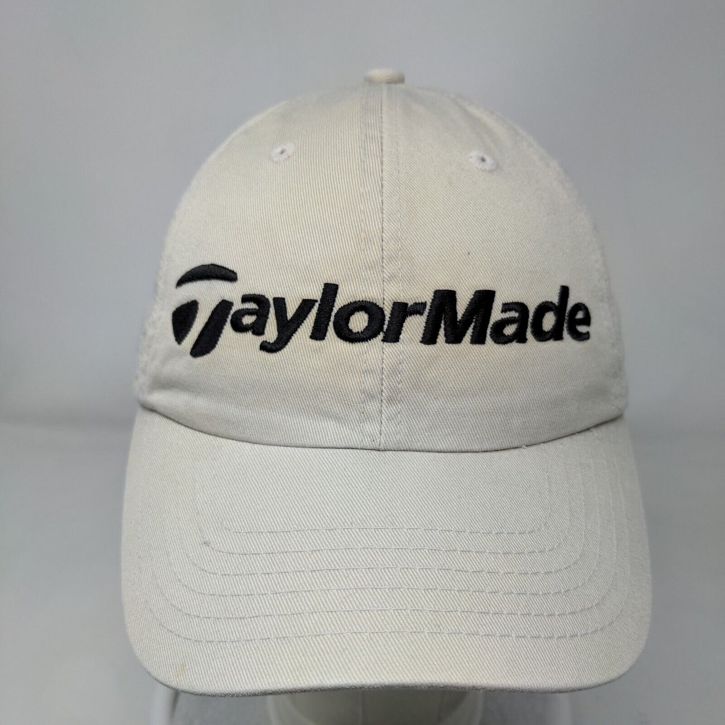 TaylorMade Slideback Hat Tan OSFA Adjustable Embroidered Tmax Gear 6 Panel
