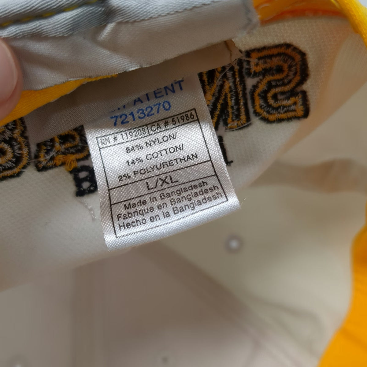 Boston Bruins NHL Reebok White Yellow Black XL Face Off Embroidered Logo Hat