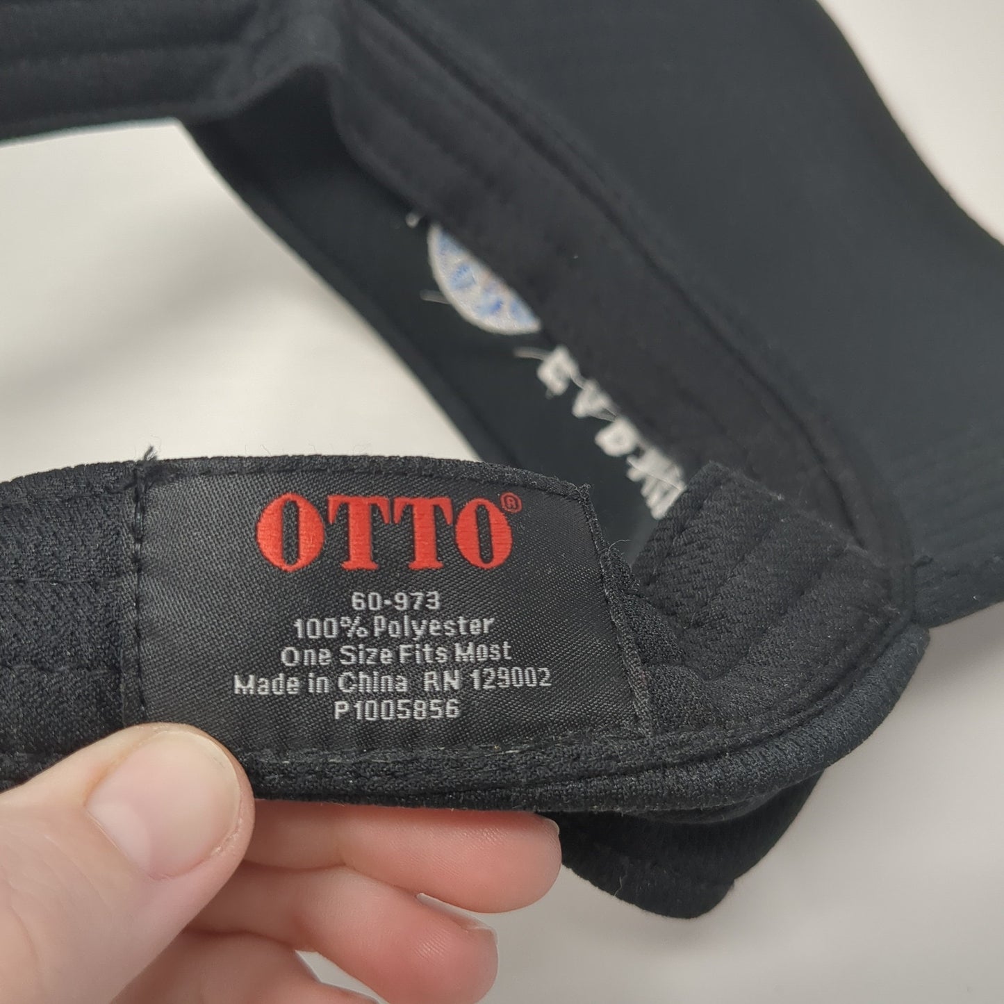 Farmers Insurance Sun Visor Hat Black One Size Adjustable Embroidered Otto