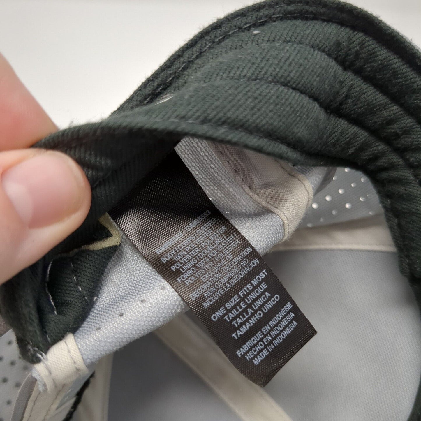 Nike Golf Strapback Hat Gray One Size Adjustable Swoosh Laser Cut