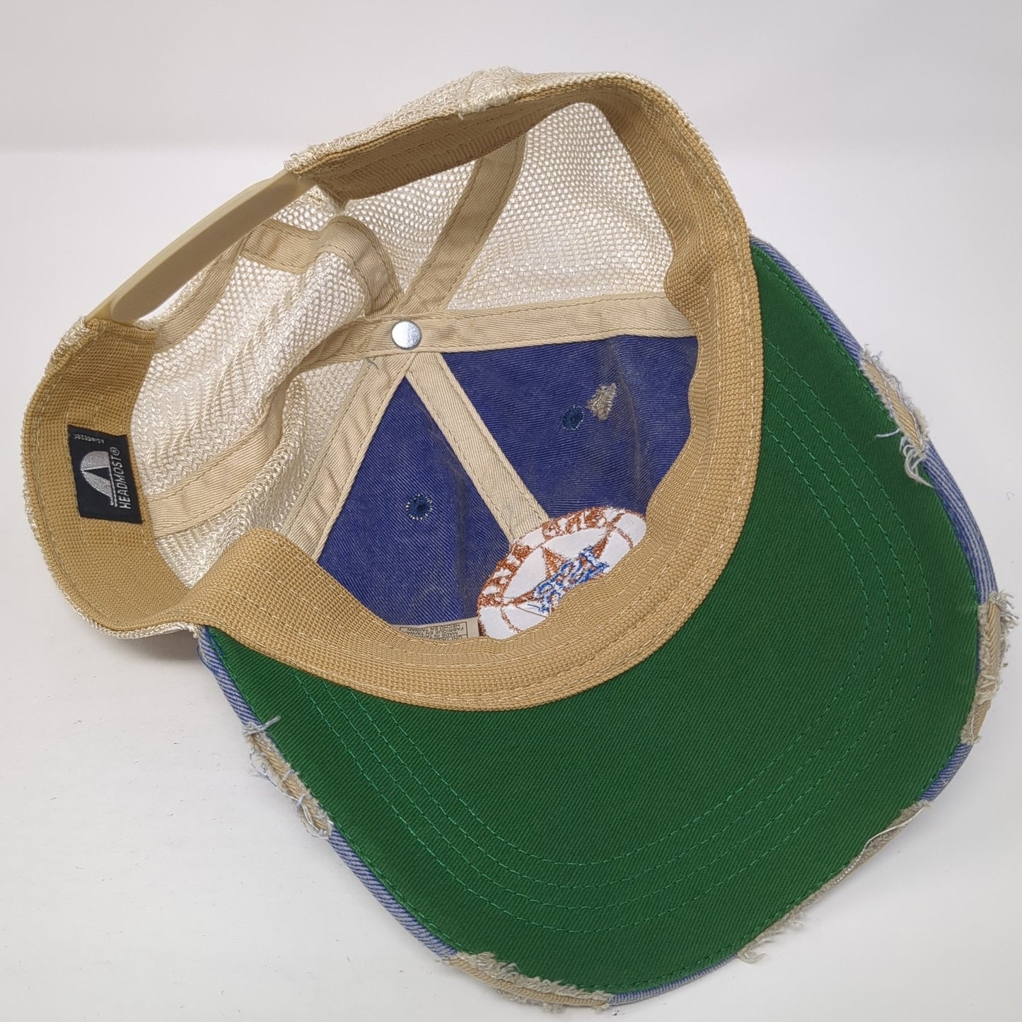 Lone Star Ranch Snapback Mesh Back Trucker Hat Blue One Size Headmost