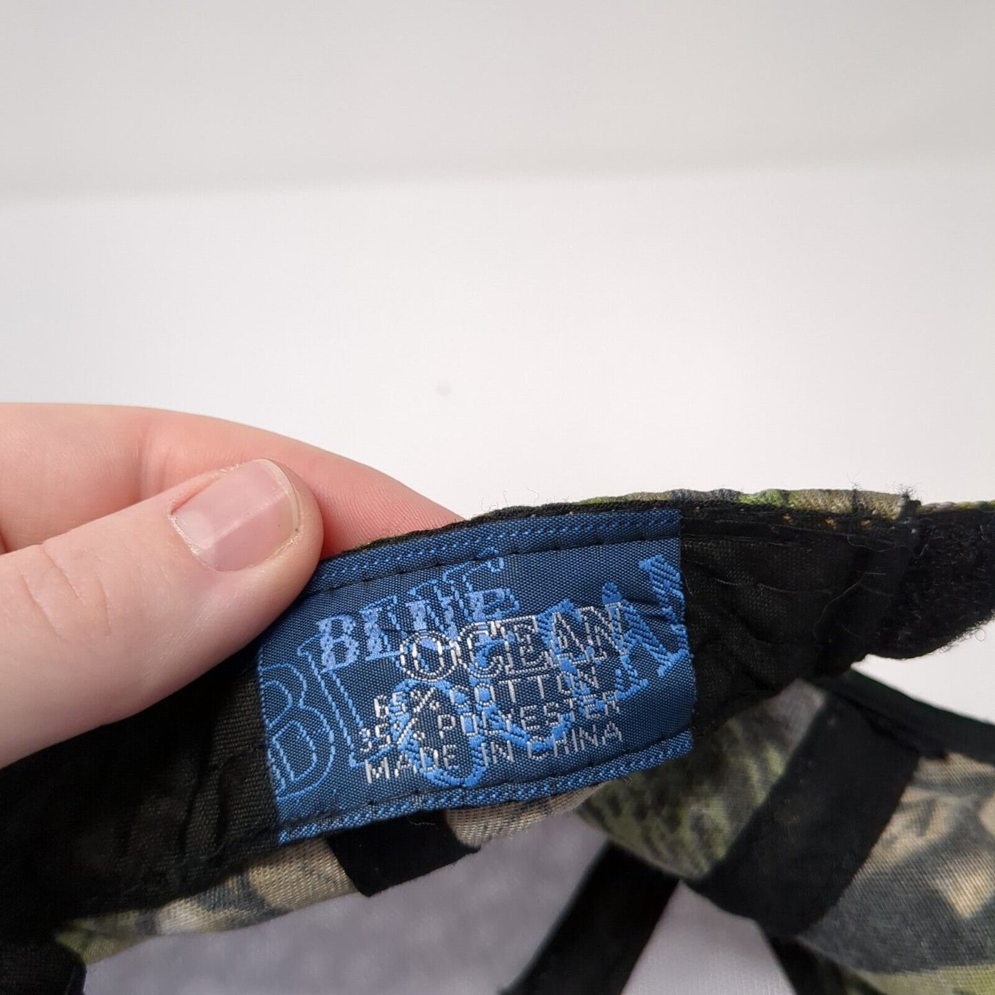 Eagle Strapback Hat Camouflage OS Adjustable Embroidered 6 Panel Blue Ocean