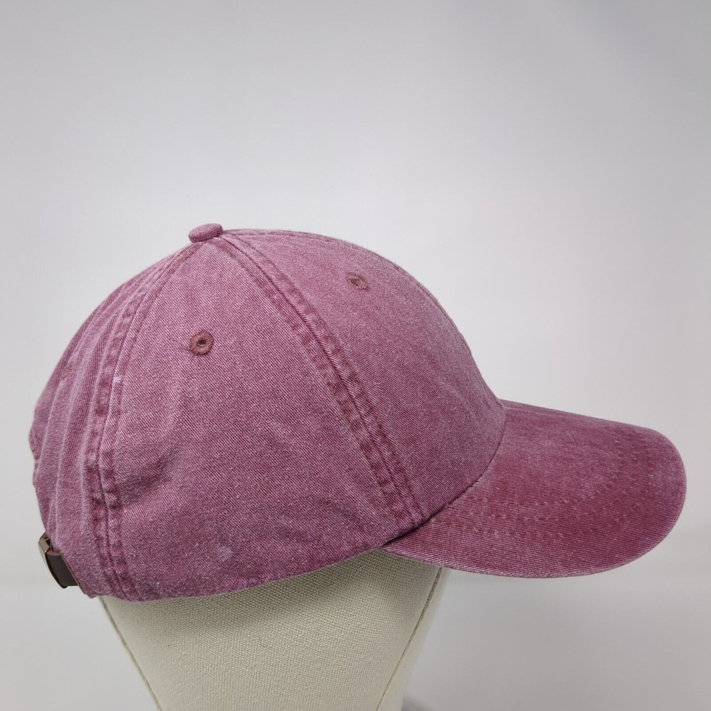 Adams Slideback Hat Red One Size Adjustable Vented Holes 6 Panel Blank