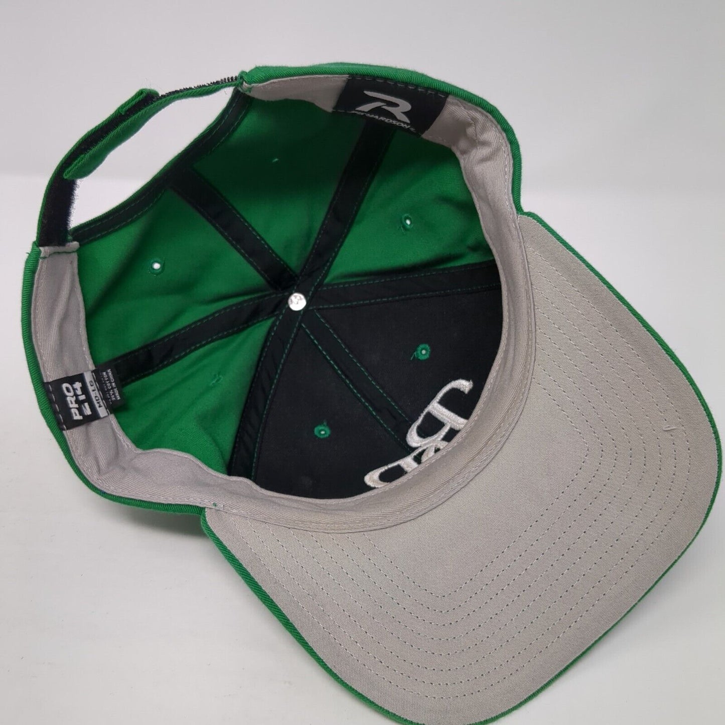 BB Strapback Hat Green M-L Adjustable Embroidered Richardson Pro 214