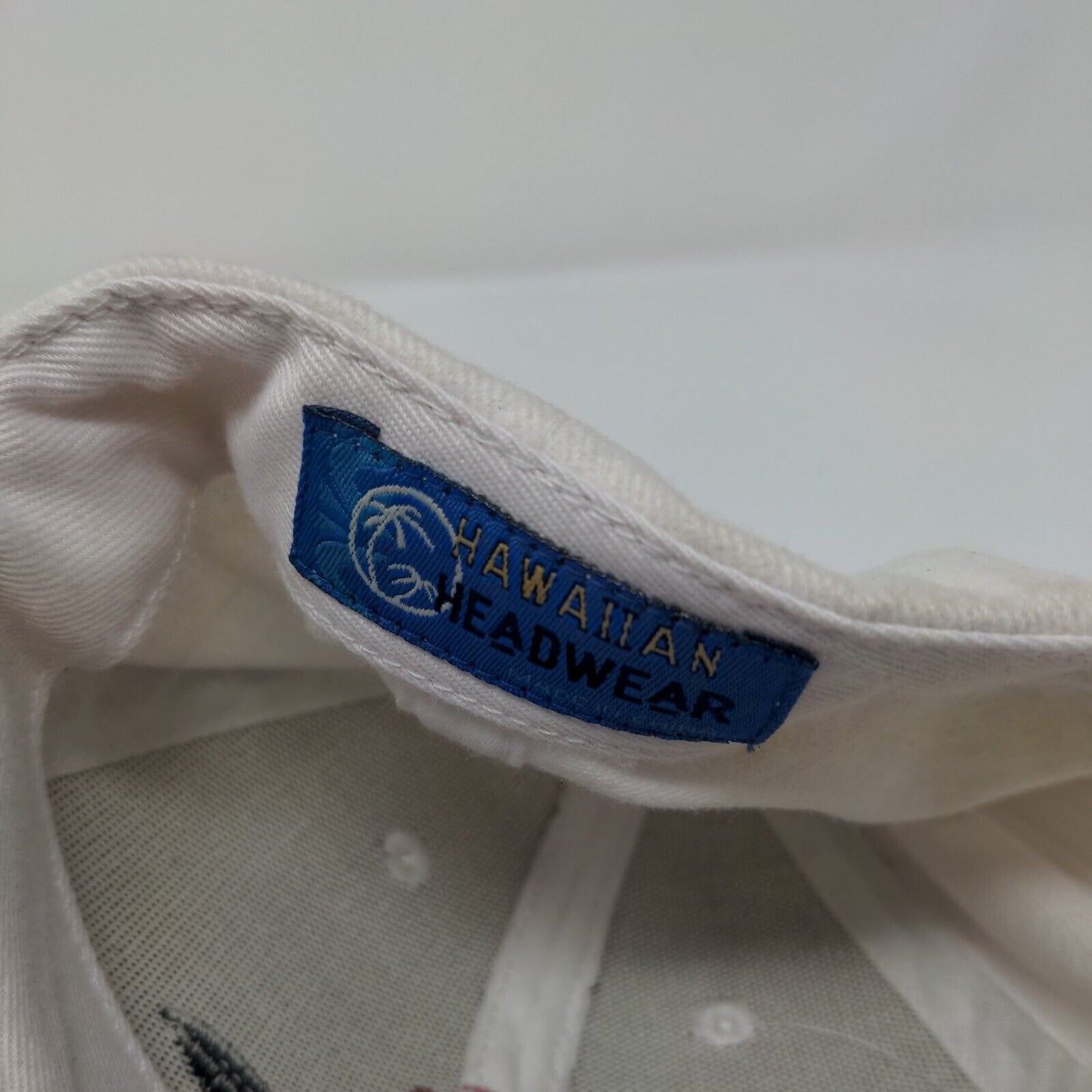 Kilauea Hawaii Strapback Hat White One Size Embroidered Hawaiian Headwear