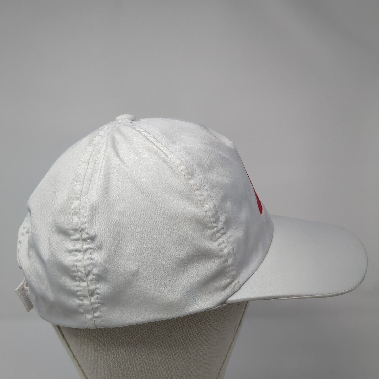 Farmasi Strapback Hat White One Size Adjustable Embroidered Vented Holes 6 Panel